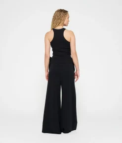 flared jogger bow