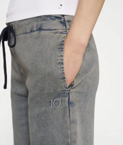 flared jogger jog denim
