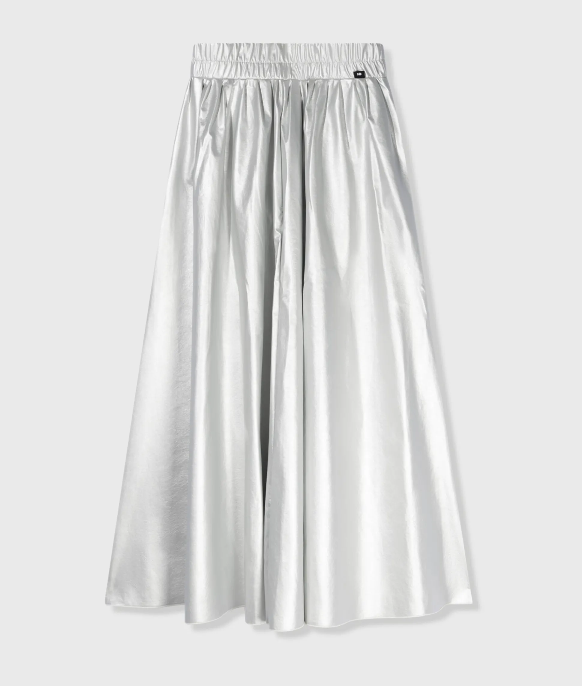 leather look pleated skirt