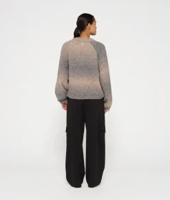 v-neck sweater gradient knit