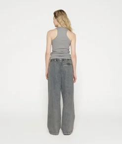 wide pants flowy denim