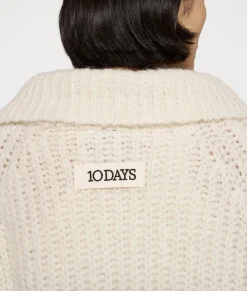 zip cardigan knit stripes