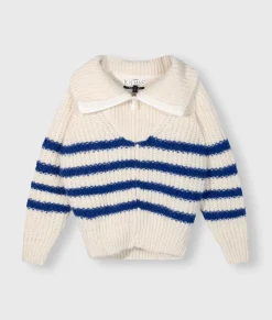 zip cardigan knit stripes